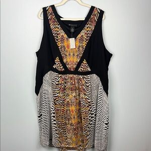 Lane Bryant New size 26 women’s sleeveless pattern block dress